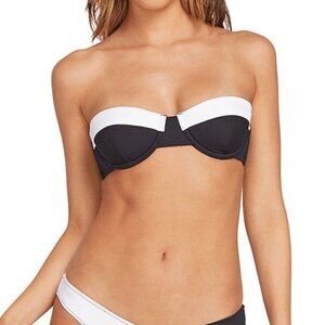 NWT Volcom Simply Rib Bandeau Bikini Top w/ Removable Straps Sz. XL